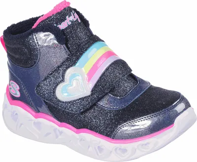 Produktbild von Skechers Heart Lights - Brilliant Rainbow - Navy / Pink Synthetik Größe: 35 Normal