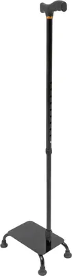 Produktbild von Treppen-Gehstock - Treppensteighilfe - Höhenverstellbar 85–105 cm - Belastbar bis 150 kg - Nicht klappbar - Schwarz
