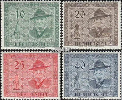 Produktbild von Briefmarken Liechtenstein 1953 Mi 315-318 (kompl.Ausg.) postfrisch Pfadfinderkonferenz