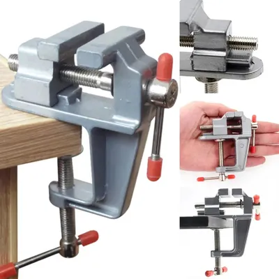 Produktbild von 30 mm Mini-Schraubstock aus Aluminiumlegierung, langlebig, multifunktional, kleiner Tischclip, praktisch, Schmuck, Handwerk, DIY, Hobby, Holzbearbeitungsclip