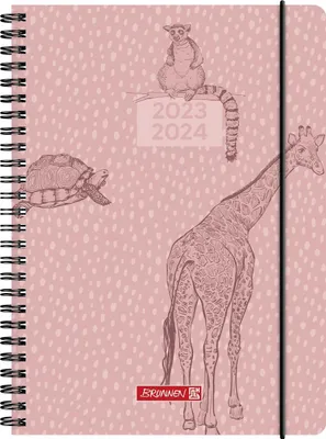 Produktbild von BRUNNEN 1072155044 Wochenkalender Schülerkalender 2023/2024 "Wild Animals" 2 Seiten = 1 Woche Blattgröße 14,8 x 21 cm A5 PP-Einband