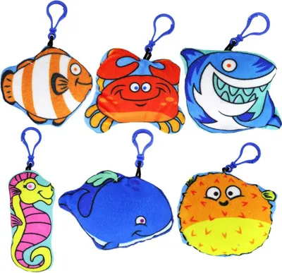 Produktbild von Schlüsselanhänger Fische aus Plüsch Meerestiere - ca. 10 cm