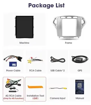 Imagen del producto de Radio para coche Android de 9,7 pulgadas, doble DIN, con procesador octa-core de 2.0 GHz y 128 GB de almacenamiento