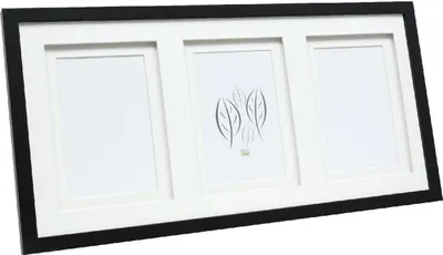 Zdjęcie produktu dla Deknudt S65KK2 czarna ramka na zdjęcia z podwójną passe-partout, 3 x 13 x 18 cm