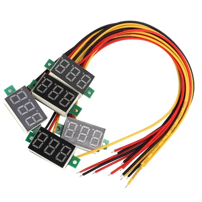 Image de 5pcs Blue 0.36 Inch Digital Display DC Voltmeter Three Wire LED Volt Meter Voltage Monitor