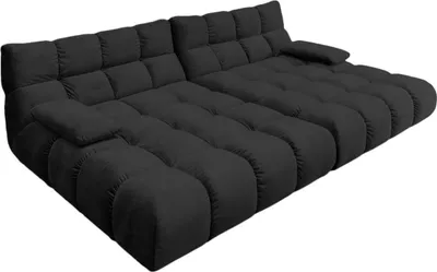 Produktbild von KAWOLA Big Sofa VIVIEN Velvet schwarz