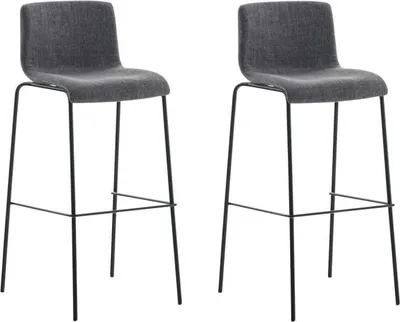 Produktbild von Set aus 2 modernen Barhockern – Hochhocker – Bequeme Sitzgelegenheit, stapelbares Design