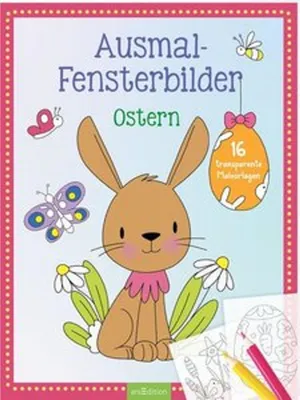 Produktbild von Ostern Ausmal-Fensterbilder aus Transparentpapier mit einfachen Motiven und perforierten Seiten