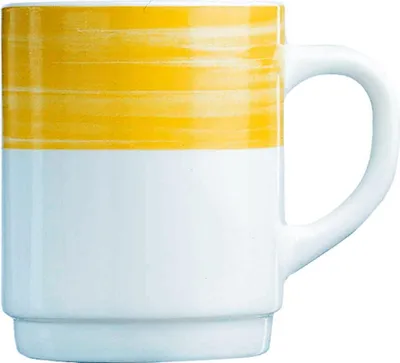 Image de Verre jaune "Bockbecher" de 25 cl, empilable - lot de 6