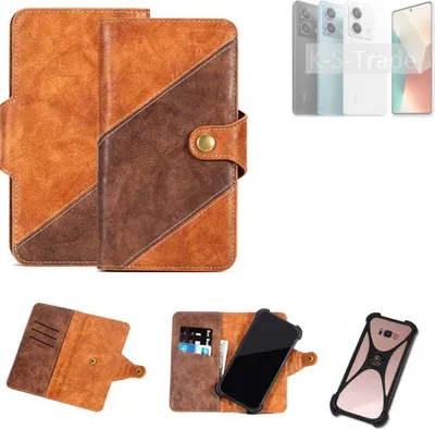 Produktbild von K-S-Trade Handyhülle Schutzhülle Bookstyle Case Wallet-Case kompatibel mit Xiaomi Redmi Note 13 5G Cover Klapphülle Kantenschutz Smartphone