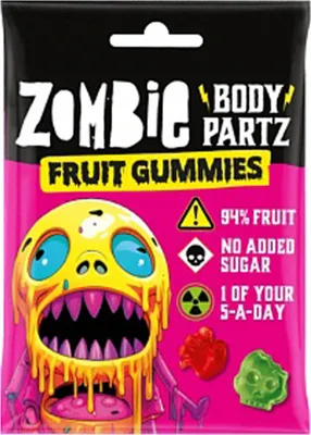 Produktbild von Zombie Body Partz Fruit Gummies 35g