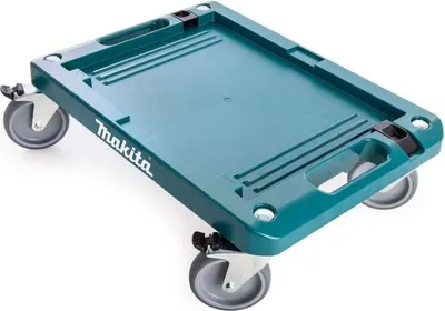 Produktbild von Makita Makpac Bürowagen – 100 kg Tragfähigkeit, 4-Zoll-Schwenkräder, 2 Griffe