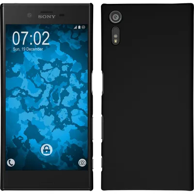 Produktbild von PhoneNatic Case kompatibel mit Sony Xperia XZ - Hülle schwarz gummiert Hard-case + 2 Schutzfolien