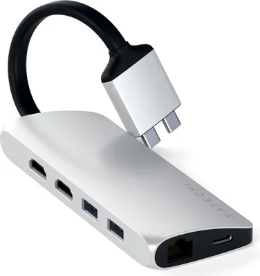 Immagine prodotto di Satechi ST-TCDMMAS replicatore di porte e docking station per laptop USB 3.2 Gen 1 (3.1 Gen 1) Type-C Argento