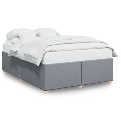Produktbild von Bettgestell ohne Matratze Hellgrau 160x200 cm Stoff