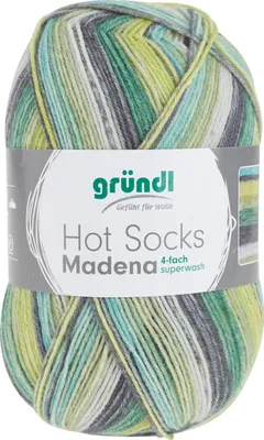 Produktbild von Gründl Hot Socks Madena 420m 100g Wolle Sockenwolle Stricken Häkeln Garn