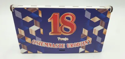 Zdjęcie produktu dla pudełko mini drewno 18-nastka nr13