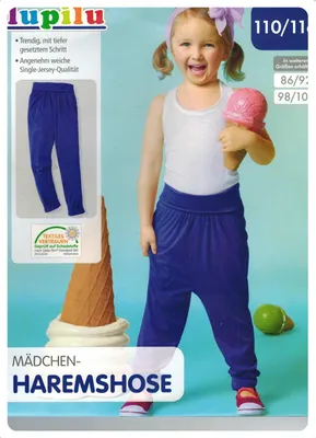 Produktbild von Mädchen Hose Haremshose LUPILU - lila, 86/92 (Farbe: lila, Größe: 86/92)