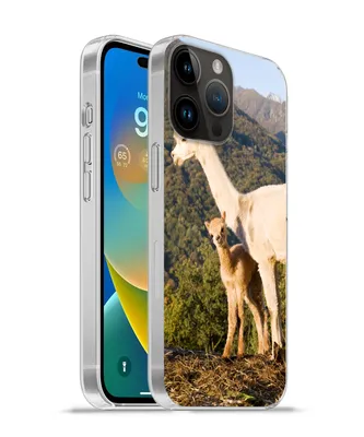 Produktbild von MuchoWow® Handyhülle Schutzhülle Hülle für Apple iPhone 14 Pro Max Alpakas - Berge - Natur Silikon Softcase Handy Hülle - Hardcover