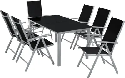 Image de Ensemble de salon en aluminium tectake® 6+1