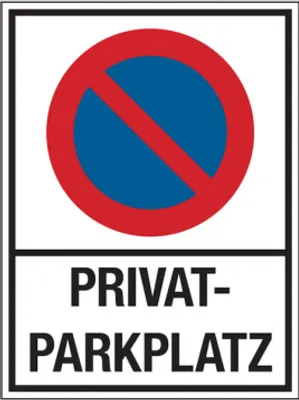 Produktbild von Dreifke® Parkverbotsschild, Privatparkplatz, Symbol: Eingeschränktes Haltverb...
