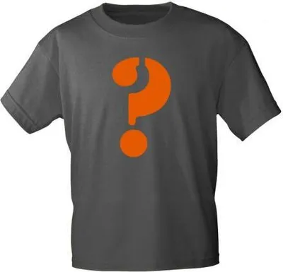 Produktbild von Marken T-Shirt mit Print Buchstabe Zeichen - ? Fragezeichen - 85121 Anthrazit Gr. S-3XL Größe - M