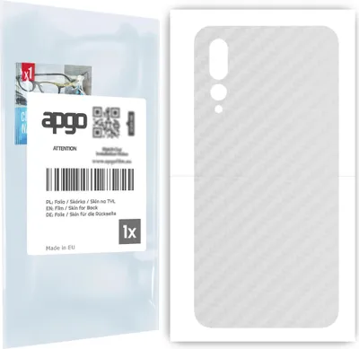 Produktbild von apgo Rückseite Schutzfolie für Huawei P20 Pro -  Hinten Schutzfolie Carbon Transparent (durchsichtig), Rückseite Folie schützt vor Kratzern und Fingerabdrücken