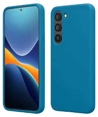 Produktbild von kwmobile Handyhülle für Samsung Galaxy S23 Hülle - Case Silikon - Kabelloses Laden - Schutzhülle Cover in Karibikblau