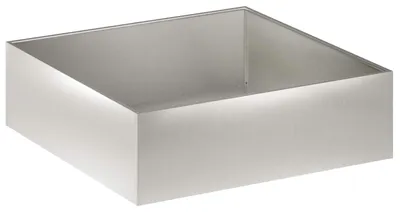 Zdjęcie produktu dla vidaXL Doniczka ogrodowa, srebrna, 80 x 80 x 30 cm, stal nierdzewna