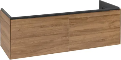 Image de Villeroy & Boch Subway 3.0 armoire sous lavabo, 2 tiroirs, lavabo au centre, 1272x429x478mm, C60101RH