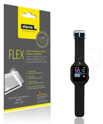 Produktbild von 2x Schutzfolie für VELTIX X Pro 1.69 Folie, 100% Displayabdeckung, dipos Flex