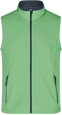 Produktbild von James+Nicholson JN1128 | Herren Promo Softshell Vest / Wasserabweisend, winddicht - Farbe: Green/Navy - Größe: L