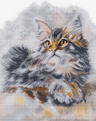 Zdjęcie produktu dla HobbyJobby zestaw do haftu krzyżykowego "Dumny kot", wzór do liczenia, 25x31cm
