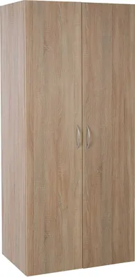 Produktbild von Kleiderschrank - Eiche Sägerau Nachbildung - 80 x 185 cm - mit Kleiderstange