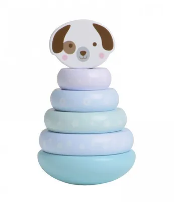 Produktbild von Pastellfarbener Holzsortierhund