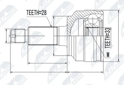 Produktbild von NTY Gelenksatz Antriebswelle Vorne Rechts Vorne Links für MAZDA 6 Kombi (GH) NPZ-MZ-058