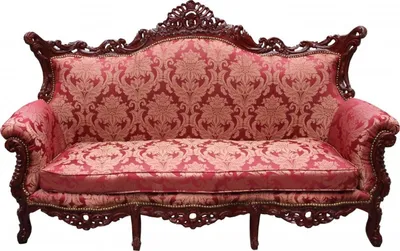 Produktbild von Casa Padrino Barock 3er Sofa Master Bordeaux Muster / Braunrot - Breite 210 cm -  Wohnzimmer Couch