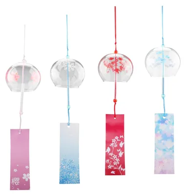 Immagine prodotto di Omgoods - Set di 4 campanelli eolici giapponesi per la decorazione del giardino