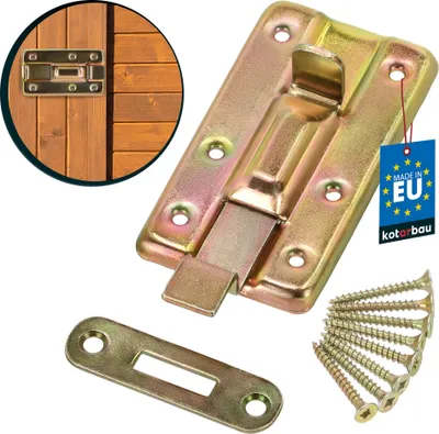 Obrázok produktu pre KOTARBAU® Dverová skrutka s plochým zámkom ohnutá 80 MM