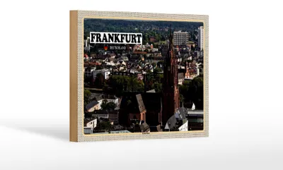 Produktbild von Holzschild Städte Frankfurt Kaiserdom Kirche 18x12 cm Geschenk