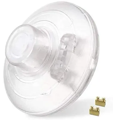Fußschalter, 1-polig, 2 A, transparent, rund, Ø 70 mm