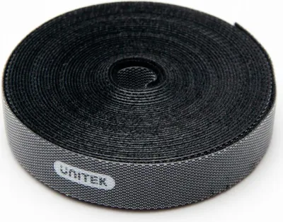 Produktbild von UNITEK OT142BK, Kabelbinder mit Klettverschluss, Mikrofaser, Schwarz, 1 Stück(e)