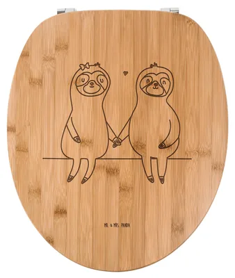 Produktbild von Mr. & Mrs. Panda WC-Brille Faultier Pärchen - Transparent - Geschenk, Liebe, Toilettendeckel, Klodeckel, Toilettenbrille, WC Sitz, Brille, Beziehung, Lieblingstier