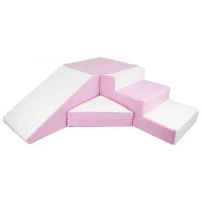 Obrázok produktu pre sada 4 penových blokov na hranie biela, ružová (pastelová)