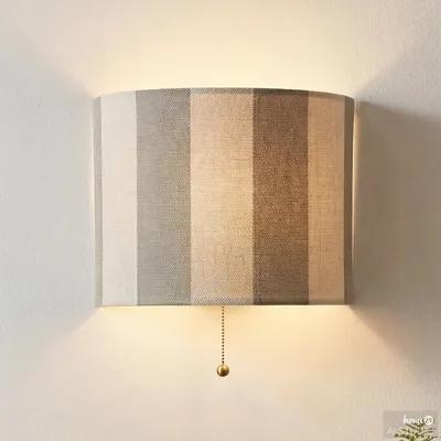 Produktbild von home24 Wandleuchte - 1-flammig - Eisen / Textil