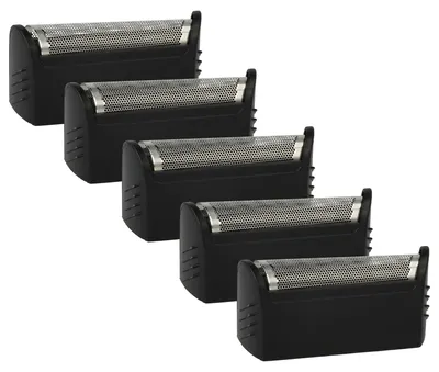 Produktbild von vhbw 5x Scherfolie kompatibel mit Braun 2560, 2540, 2540s, 5596, 5597, 5462, 5459, 5461 Elektrorasierer + Rahmen, schwarz/silber