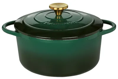 Imagen del producto de Olla para asar redonda de la marca Küchenprofi, color verde racing, 24 cm, código de producto 401001124, código EAN 4007371070560