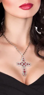 Produktbild von Halskette Kreuz mit Steinen