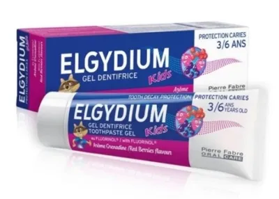 Produktbild von Elgydium Kids Himbeer-Erdbeer Zahnpasta in Gelform, 50 ml - Langfristig gltig!