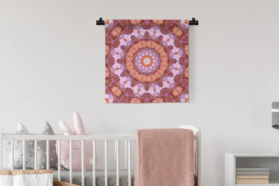 Produktbild von MuchoWow® Wandteppich Wandbehang Mandala-Kaleidoskop 60x60 cm Tapisserie Dekoration Wandtuch - Dekorationen - Wand Decke